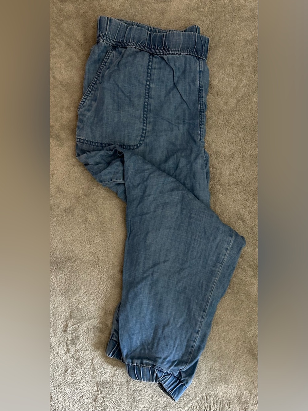 Talbots Blue Denim-Style Jogger Pants
